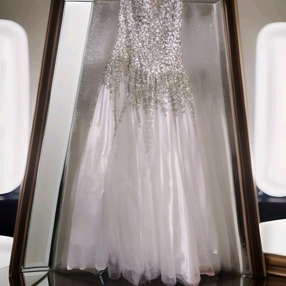 Alyce Design lace Wedding Ballgown  Formal Gown Homecoming Prom Size 10 - Picture 2 of 3